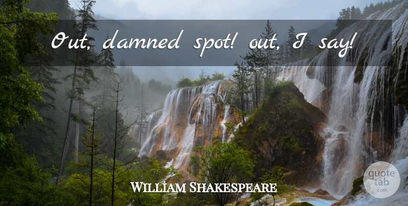 William Shakespeare Quote About Memorable, Hands, Play: Out Damned Spot Out I...