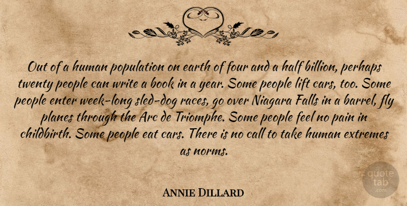 Annie Dillard Quote About Dog, Pain, Book: Out Of A Human Population...