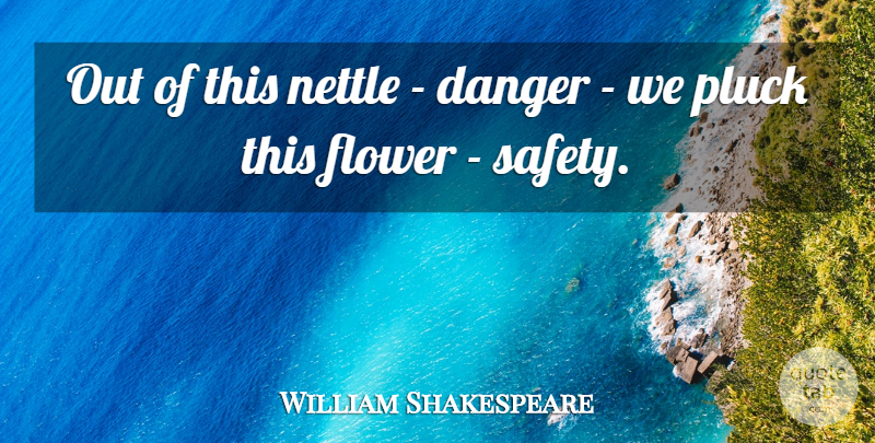 William Shakespeare Quote About Teacher, Appreciation, Flower: Out Of This Nettle Danger...