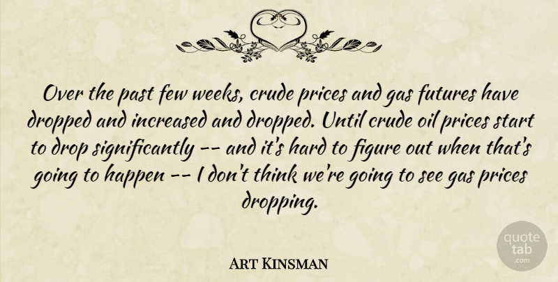 Art Kinsman Quote About Crude, Dropped, Few, Figure, Gas: Over The Past Few Weeks...