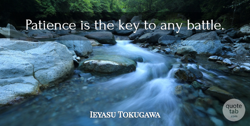 Ieyasu Tokugawa Quote About Keys, Battle: Patience Is The Key To...