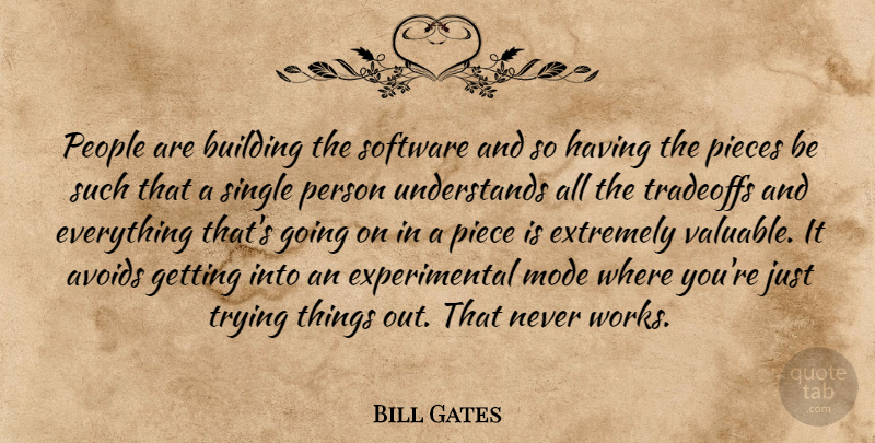Bill Gates Quote About People, Trying, Pieces: People Are Building The Software...