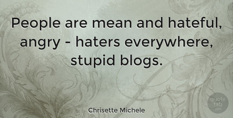 Chrisette Michele Quote About Stupid, Mean, People: People Are Mean And Hateful...