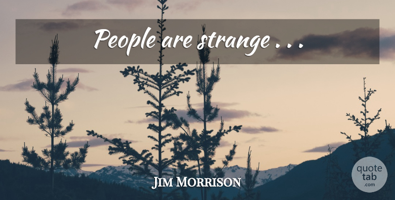 Jim Morrison Quote About People, Strange, Weirdness: People Are Strange...