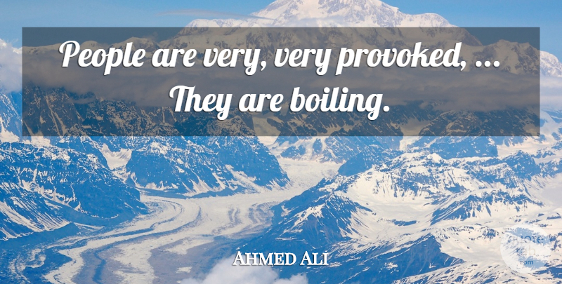 Ahmed Ali Quote About People: People Are Very Very Provoked...