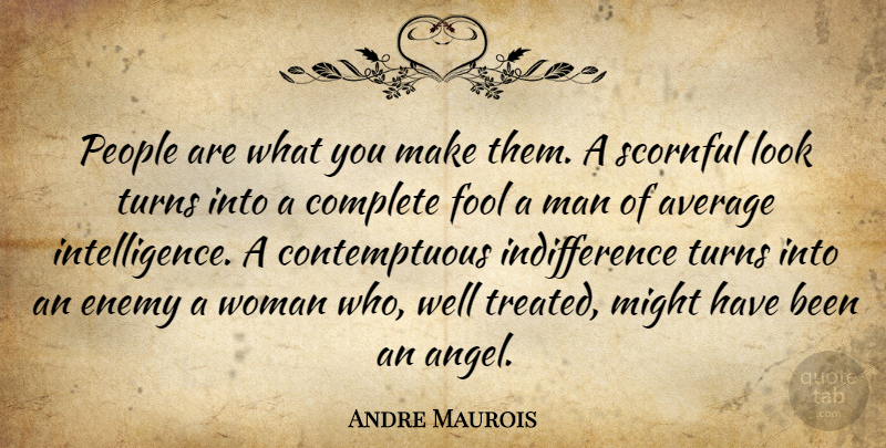 Andre Maurois Quote About Teaching, Angel, Men: People Are What You Make...