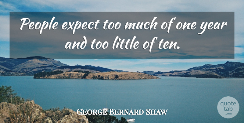 George Bernard Shaw Quote About Years, People, Littles: People Expect Too Much Of...