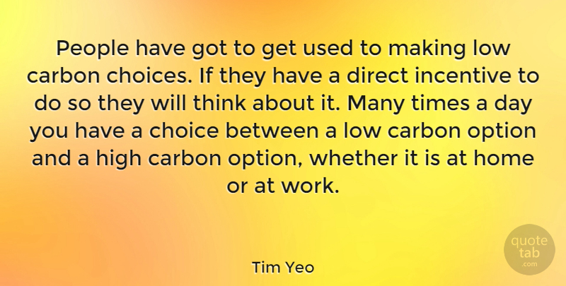 Tim Yeo Quote About Home, Thinking, People: People Have Got To Get...