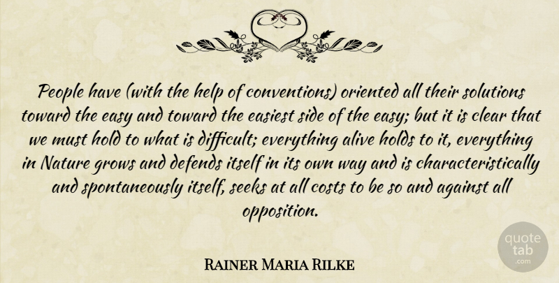 Rainer Maria Rilke Quote About People, Cost, Alive: People Have With The Help...