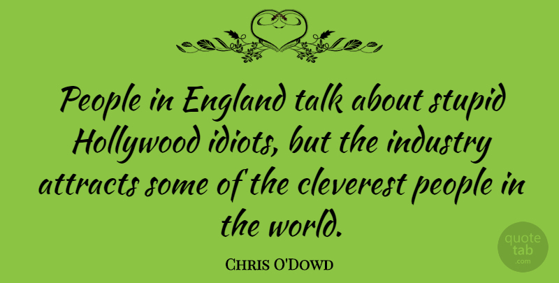 Chris O'Dowd Quote About Stupid, People, World: People In England Talk About...