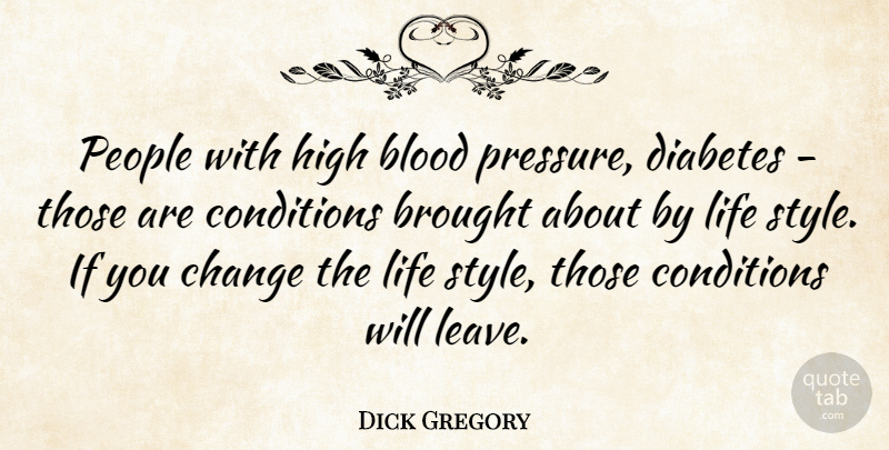Dick Gregory Quote About Blood, People, Style: People With High Blood Pressure...