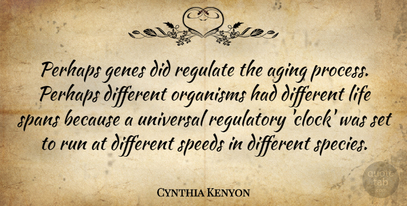Cynthia Kenyon Quote About Genes, Life, Organisms, Perhaps, Regulate: Perhaps Genes Did Regulate The...