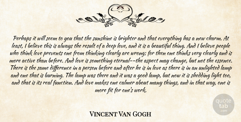 Vincent Van Gogh Quote About Active, Aspect, Beautiful, Believe, Brighter: Perhaps It Will Seem To...