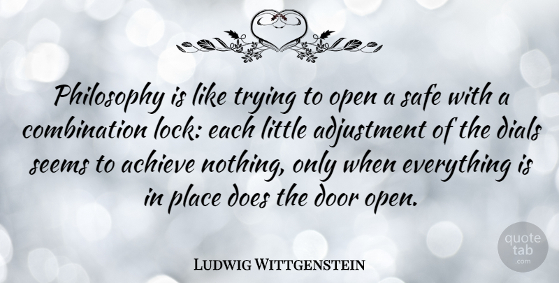 Ludwig Wittgenstein Quote About Philosophy, Doors, Trying: Philosophy Is Like Trying To...