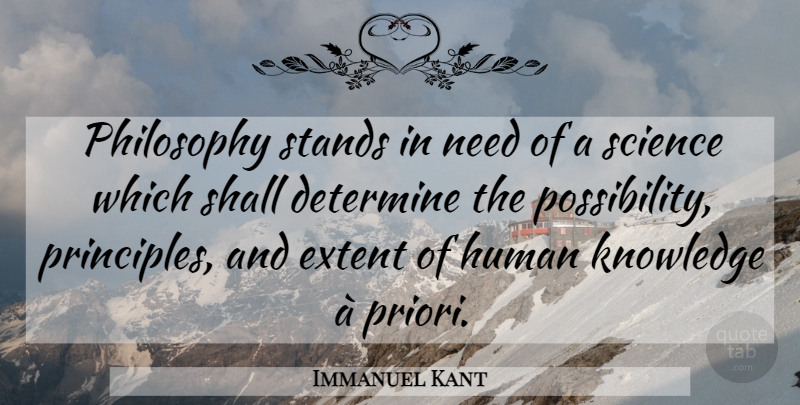Immanuel Kant Quote About Philosophy, Knowledge, Needs: Philosophy Stands In Need Of...