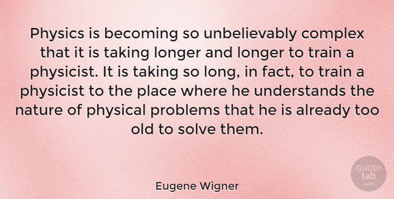 Eugene Wigner Quote About Long, Facts, Becoming: Physics Is Becoming So Unbelievably...