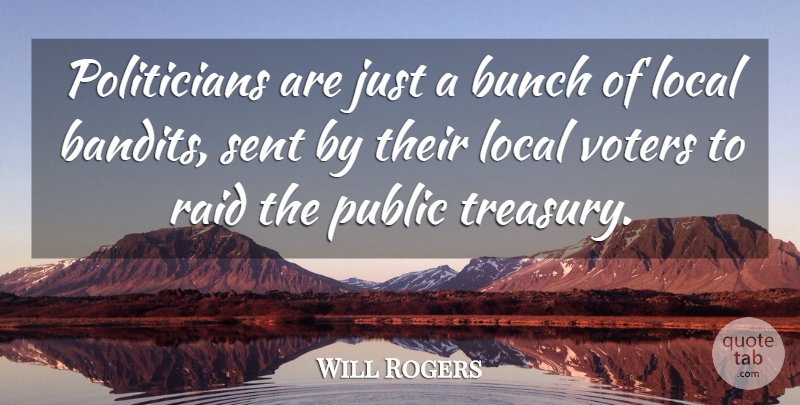 Will Rogers Quote About Politics, Voters, Politician: Politicians Are Just A Bunch...