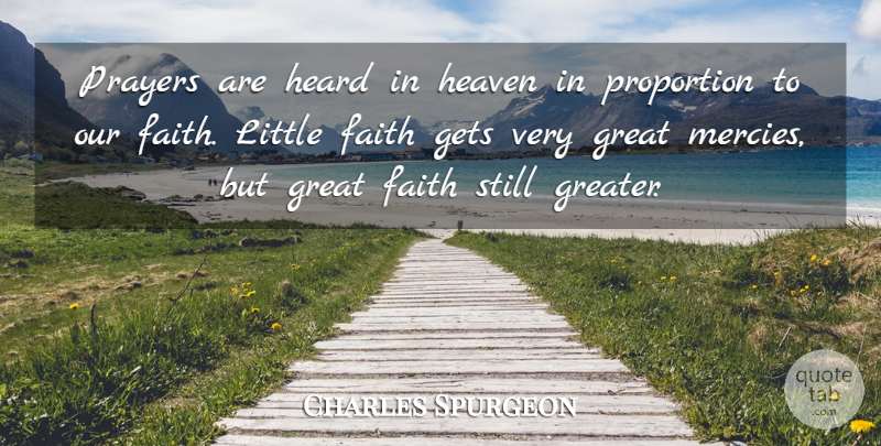 Charles Spurgeon Quote About Prayer, Heaven, Littles: Prayers Are Heard In Heaven...