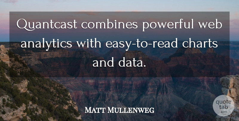 Matt Mullenweg Quote About Charts, Powerful, Web: Quantcast Combines Powerful Web Analytics...