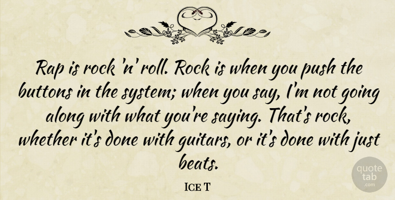 Ice T Quote About Rap, Rocks, Guitar: Rap Is Rock N Roll...
