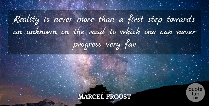 Marcel Proust Quote About Reality, Progress, Firsts: Reality Is Never More Than...