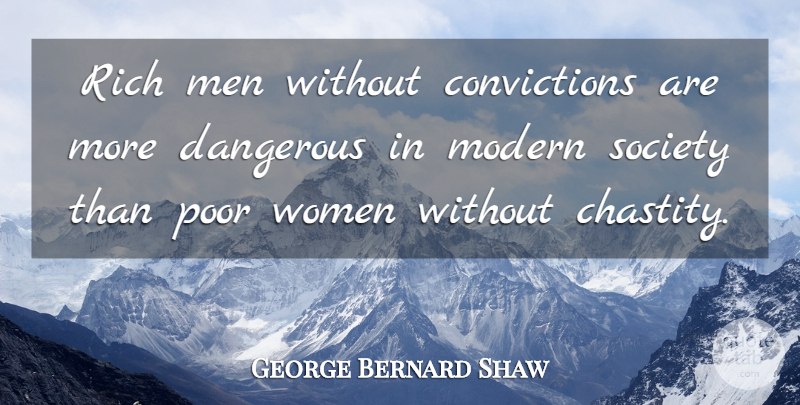 George Bernard Shaw Quote About Men, Ethics, Rich: Rich Men Without Convictions Are...