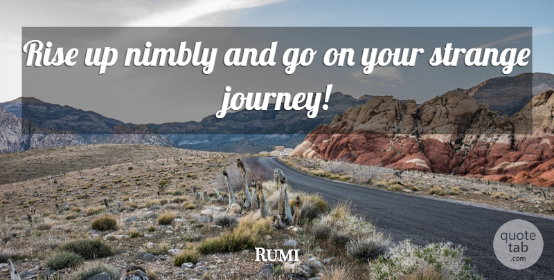 Rumi Quote About Journey, Awakening, Goes On: Rise Up Nimbly And Go...
