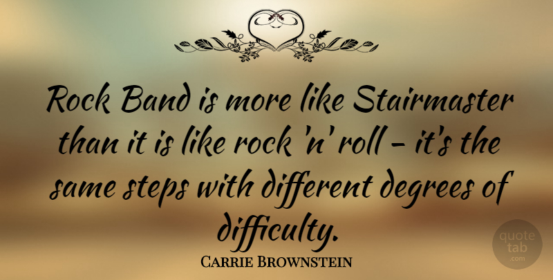 Carrie Brownstein Quote About Rocks, Band, Rock N Roll: Rock Band Is More Like...