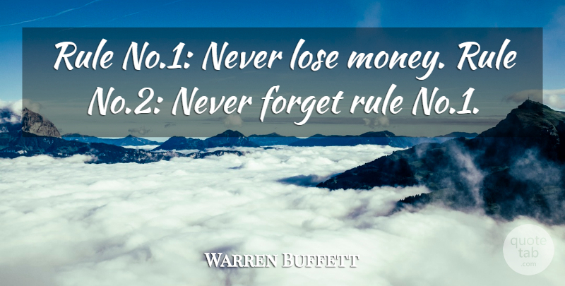 Warren Buffett Quote About American Businessman, Rule: Rule No 1 Never Lose...