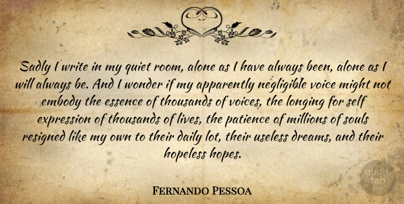 Fernando Pessoa Quote About Dream, Writing, Self: Sadly I Write In My...