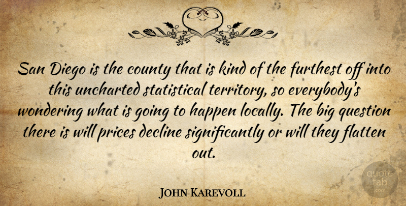John Karevoll Quote About County, Decline, Diego, Furthest, Happen: San Diego Is The County...