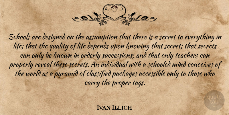 Ivan Illich Quote About Teacher, School, Pyramids: Schools Are Designed On The...