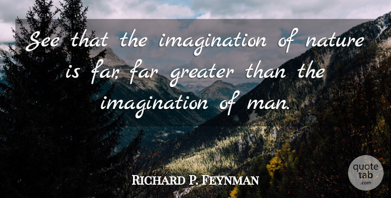Richard P. Feynman Quote About Imagination, Nature: See That The Imagination Of...