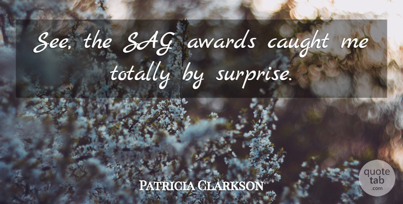 Patricia Clarkson Quote About Awards, Surprise, Caught: See The Sag Awards Caught...