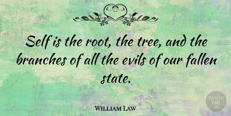 William Law Quote About Christian, Religious, Self: Self Is The Root The...