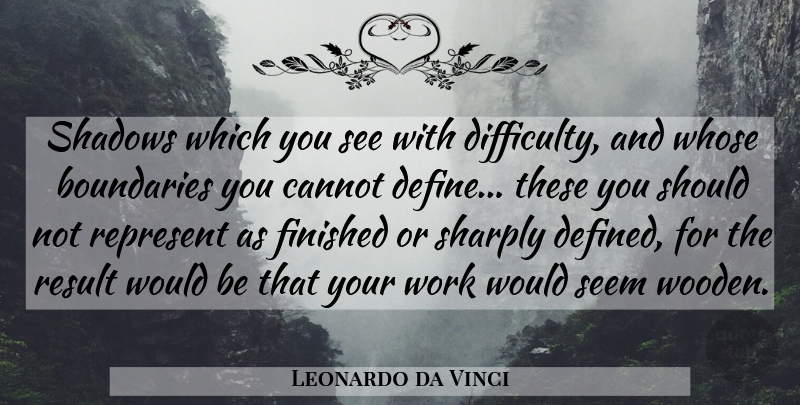 Leonardo da Vinci Quote About Light, Shadow, Would Be: Shadows Which You See With...
