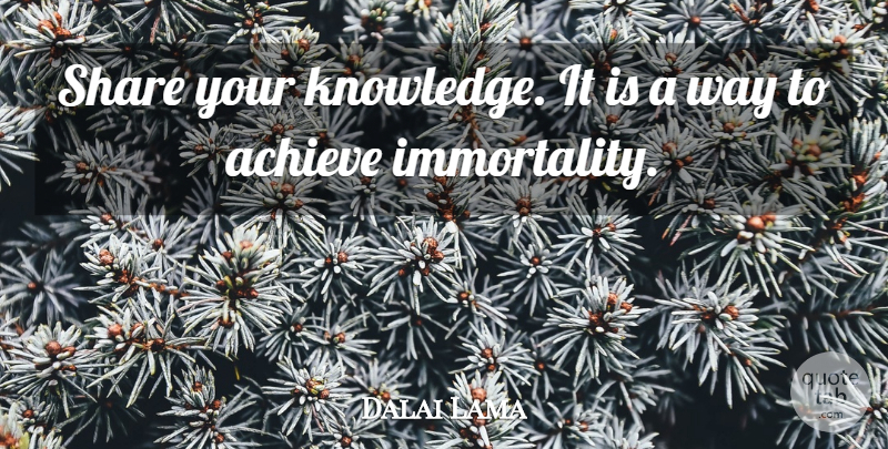 Dalai Lama Quote About Karma, Wisdom, Buddhist: Share Your Knowledge It Is...