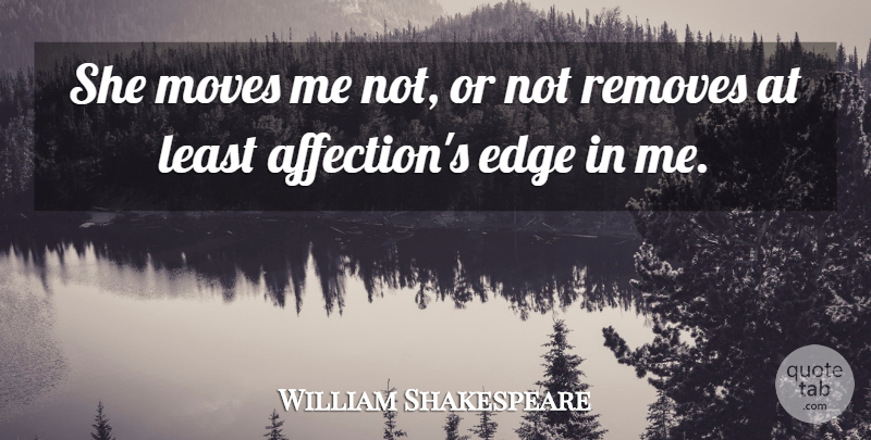 William Shakespeare Quote About Moving, Taming, Shrews: She Moves Me Not Or...
