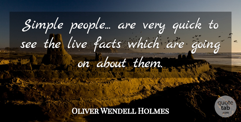 Oliver Wendell Holmes Quote About Simple, People, Perception: Simple People Are Very Quick...