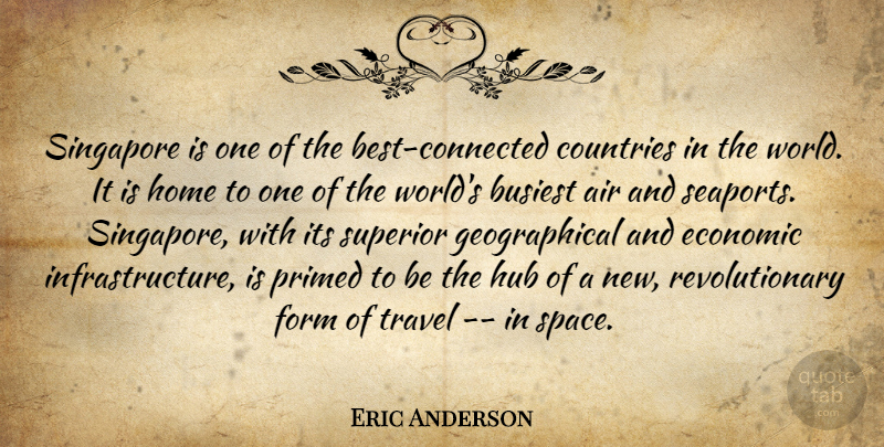 Eric Anderson Quote About Air, Busiest, Countries, Economic, Form: Singapore Is One Of The...