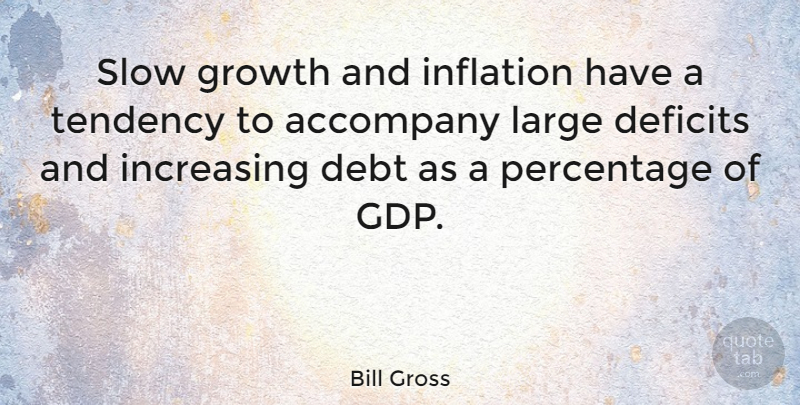 Bill Gross Quote About Gdp, Growth, Debt: Slow Growth And Inflation Have...