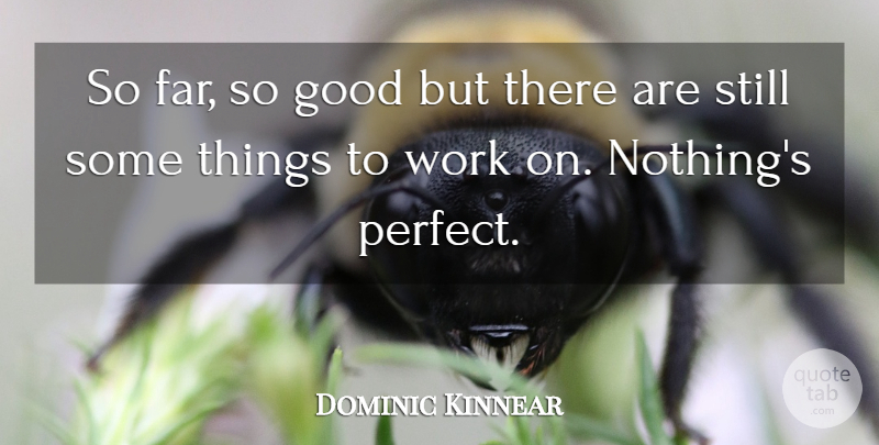 Dominic Kinnear Quote About Good, Work: So Far So Good But...