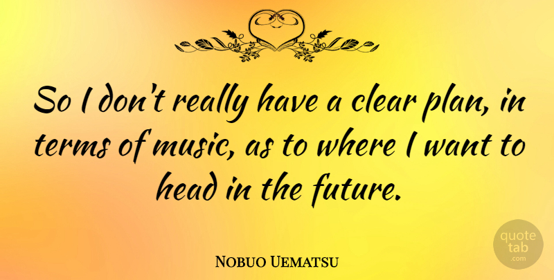 Nobuo Uematsu Quote About Want, Term, Clear: So I Dont Really Have...