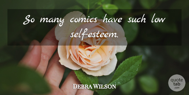 Debra Wilson Quote About Self Esteem, Lows, Self: So Many Comics Have Such...