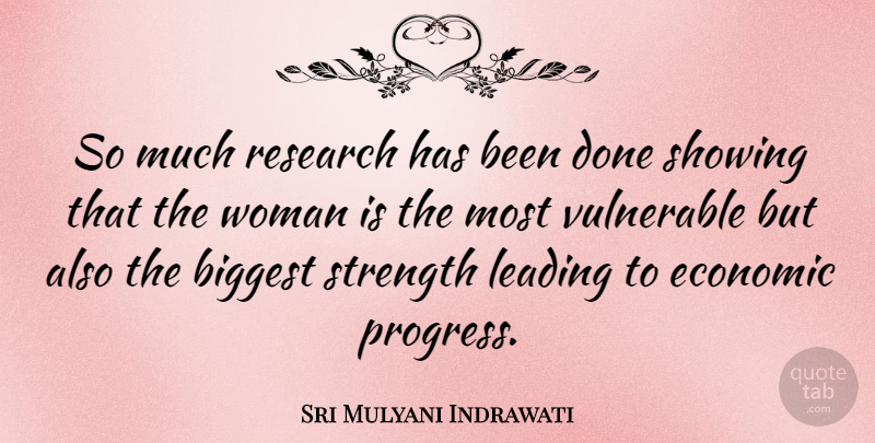 Sri Mulyani Indrawati Quote About Progress, Done, Research: So Much Research Has Been...
