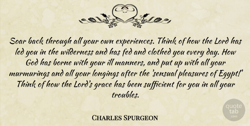 Charles Spurgeon Quote About Thinking, Egypt, Grace: Soar Back Through All Your...