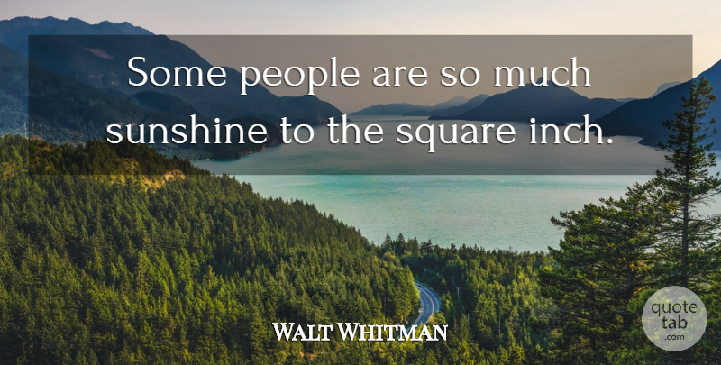Walt Whitman Quote About Thinking Of You, Thinking About You, Sunshine: Some People Are So Much...