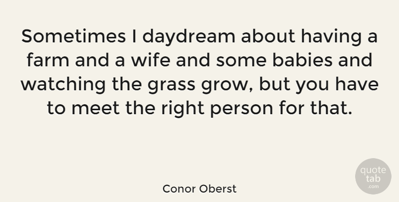 Conor Oberst Quote About Baby, Wife, Sometimes: Sometimes I Daydream About Having...