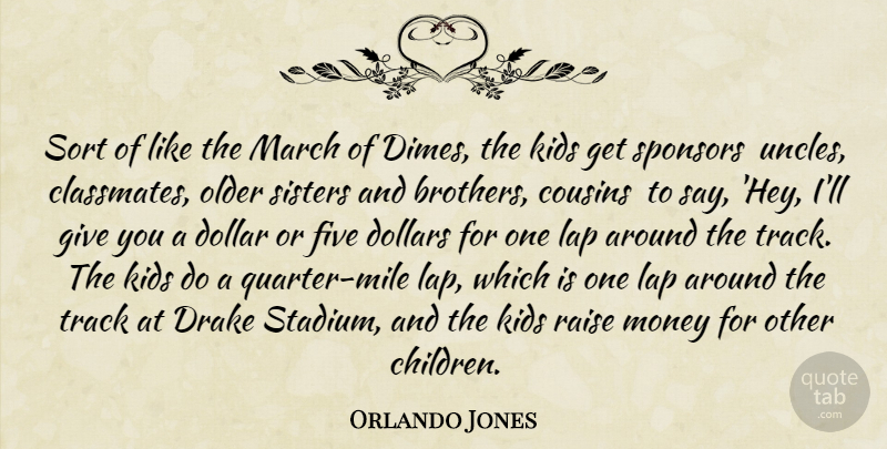 Orlando Jones Quote About Cousins, Dollar, Dollars, Drake, Five: Sort Of Like The March...