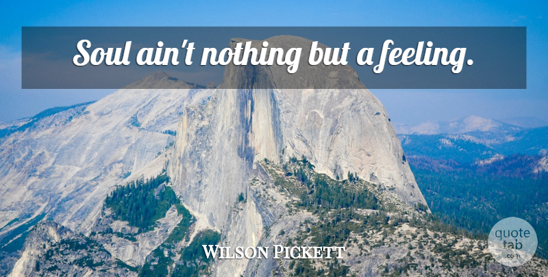Wilson Pickett Quote About Soul, Feelings: Soul Aint Nothing But A...